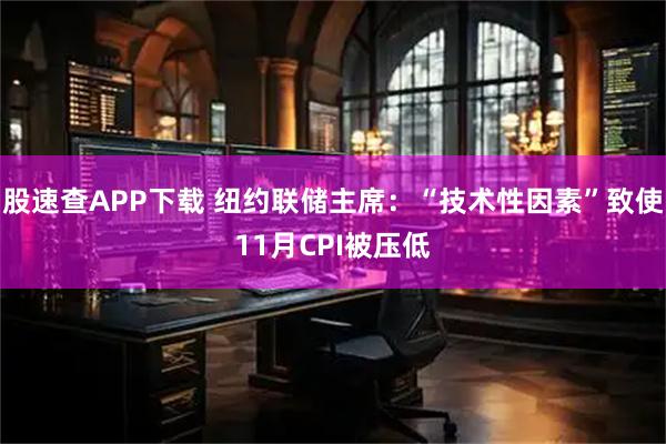 股速查APP下载 纽约联储主席:“技术性因素”致使11月CPI被压低