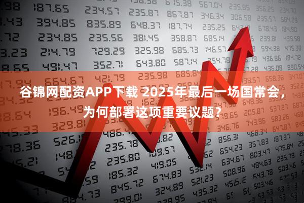 谷锦网配资APP下载 2025年最后一场国常会,为何部署这项重要议题?